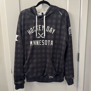 UNRL x HDM Plaid SilkSeries Gray Hoodie - Men’s Large